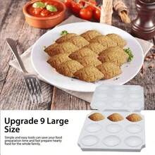 这款塑料四孔肉丸模具可以一次制作多个大小均匀的肉丸。只需轻轻按压即可快速成型。非常适合在厨房制作肉丸、鱼丸和蔬菜丸子。 - 白色 - 查看 10