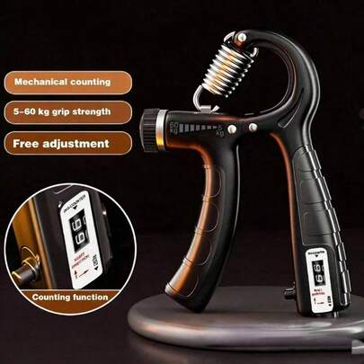1pc A-Frame Strength Trainer, Professional Grip Strength Trainer For Men, Adjustable Arm Strength Grip Exerciser With Counter, Wrist Expander, Gym Training Equipment, Muscle Exercise, Fitness Accessories, Indoor Workout, Five-Finger Gripper, Adjustable Strength, Portable, Suitable For Strength Training Equipment, Fitness Gear, Indoor Sports, Office Workout, Home Activities, Gifts For Men, Gifts For Women, Sports Gifts