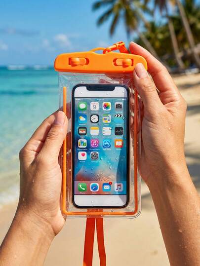 20pcs Waterproof Phone Pouch, Universal Airbag Waterproof Phone Case, Waterproof Phone Bag For Swimming, Beach, Christmas, Halloween, Birthday, New Year Gift, Summer Beach Accessories