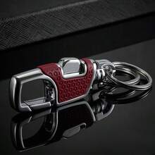 Móc khóa tháo nhanh 1 lần nhấn, móc khóa carabiner bằng thép không gỉ, móc khóa da chắc chắn dành cho nam giới, dụng cụ sắp xếp chìa khóa xe hơi. - móc chìa khóa - Xem 14