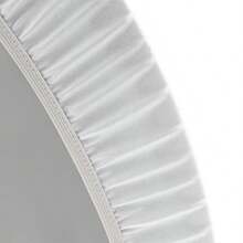 Obstal - Mantel redondo ajustable reversible impermeable resistente a las manchas mantel elástico extensible cubierta de mesa de fácil limpieza para uso en exteriores/interiores se adapta a - Blanco - Ver 6