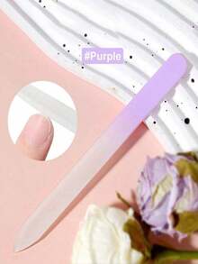 5pcs/1pc Glass Nail File Professional Manicure Tool For Natural Nails, Gradient Color Polishing And Care, Suitable For Salon Gifts (Macaron Color) - Multicolor - View 10