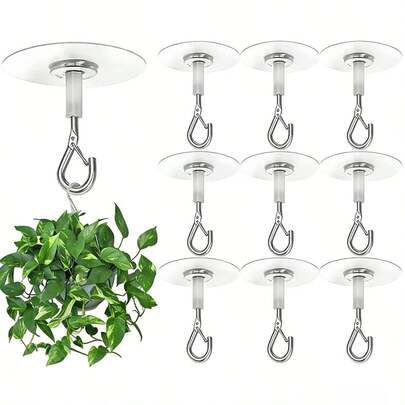 5/3/1 خطاف سقف لاصق ذاتي، خطاف برغي قوي مقاوم للرياح، لتعليق أصص الزهور في الحديقة الخارجية