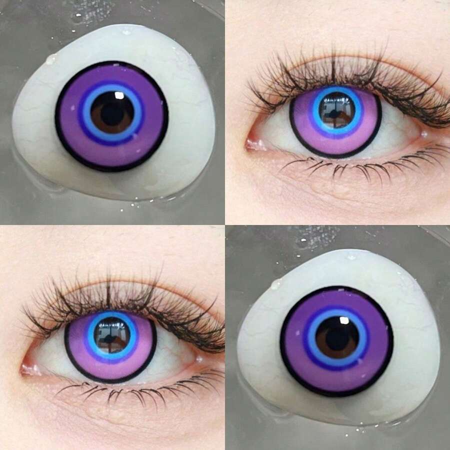 JeweLens 1對彩色Cosplay軟式隱形眼鏡 - 紫色 - 查看 1