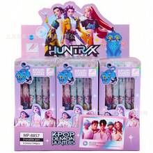 Hasbro 12支装女团可擦笔，0.5mm蓝色墨水，可爱韩流中性笔，适合学生练习书写 - A - 查看 5