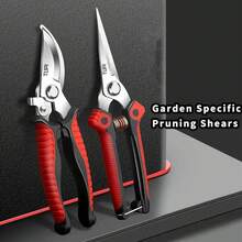 2 piezas Tijeras de poda de jardín, herramientas de jardinería afiladas para podar ramas de árboles y flores - Paquete de dos piezas - Ver 6