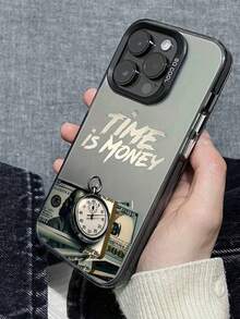 IMD银色三合一镜头保护壳，时尚黑色线条设计，适用于苹果17、16、15、14、13、12、11 Pro Max、X、XR、XS Max、8、7 Plus，带防震磨砂后盖。 - 黑色 - 查看 2
