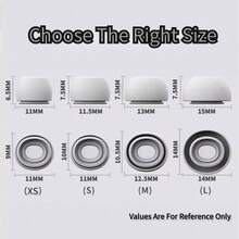 Replacement Ear Tips Compatible With AirPods Pro1/2 [4 Pairs], Silicon Earbuds Tips With Noise Reduction Hole, (Sizes XS/S/M/L, White) - View 4