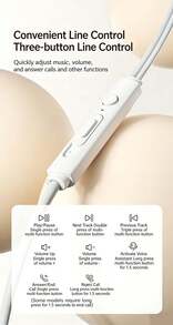 E05 半入耳有線耳機，內建高清麥克風，通話清晰無雜音；遊戲零延遲聽聲辨位，3.5mm 圓孔與 Type-C 雙接口，手機電腦全設備通用。 - 查看 5