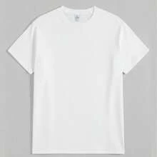 Oversized Heavy T-Shirt Modern Streetwear Essential Boxy Cut Casual Summer Basic Loopback Top Ultra Soft Minimalist Urban Fashion Staple-Unisex Summer Casual Vintage Cotton Printed T-Shirts For Couples - 白色 - 查看 9