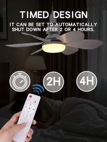 E27 通用 40W LED 吊扇灯 20.5 英寸遥控静音智能风扇灯家用吸顶灯客厅适用 - 均碼 - 查看 5