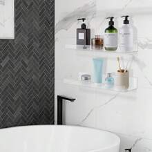 1 Kệ đựng đồ bằng acrylic, kệ trong suốt, kệ treo tường, kệ trưng bày, kệ đựng sách, kệ trưng bày đa năng cho phòng ngủ, phòng tắm, phòng khách. - Trong sáng - Xem 1