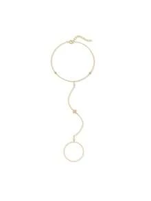 AnlaScheer 1pc Exquisite Fashion 925 Sterling Silver Octagonal Star Stone Layered Bracelet, Gold Plated, Hypoallergenic, Women Girls Daily Wear, Party Gift - Gold - View 9