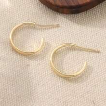Fashionable Elegant Gold Hoop Earrings, Suitable For Daily Wear And Vacation, Ideal Gift For Her - Gold - View 4