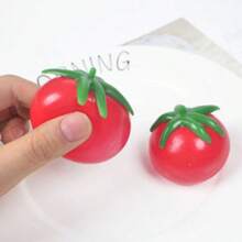 1个创新型流体番茄史莱姆玩具 - 可塑形逼真水果减压玩具，适合成人和青少年（批量批发） - 彩色 - 查看 3
