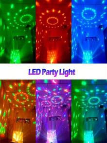 Mini Magic Ball Projector Light, 7-Color Changing Remote Control Atmosphere Lamp, Bedroom Decor Party Light, Holiday Gift - Black - View 12