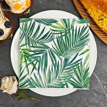 IOOJA 20/50pcs 2-Ply Unfolded Size 33*33cm Bamboo Leaf Pattern Printed Party Napkins, Disposable Tissue Paper Suitable For Theme Parties, Essential For Company Events, Friends Gatherings - Multicolor - View 2
