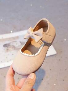 1 双 2025 新款女童公主鞋，防滑软底粉色春秋儿童平底鞋带蝴蝶结，儿童乐福鞋 - 粉色 - 查看 9