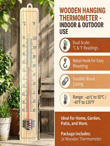 Indoor/Outdoor Dual-Use Temperature Measurement Device - Accurate With Hook Design, Essential High-Quality Home Monitoring Assistant For Daily Life - Multicolor - View 4