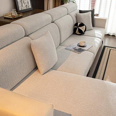 1 chiếc vỏ đệm ghế sofa co giãn màu trơn, chất liệu jacquard, dùng cho sofa hình chữ L, hoặc vỏ bọc tựa lưng sofa riêng biệt, chống bẩn và chống trơn trượt, dễ tháo lắp và giặt, thích hợp trang trí phòng khách, bảo vệ đồ nội thất, nhiều kích cỡ khác nhau.