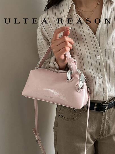 1 chiếc balo đeo vai chéo bằng da PU màu trơn dành cho nữ, túi xách thời trang, khóa kéo, dây đeo có thể điều chỉnh, phù hợp cho nữ sinh, phụ nữ, sinh viên đại học, người trẻ đi làm, văn phòng, trường học, công sở, kinh doanh, đi lại, hoạt động ngoài trời, du lịch, mua sắm.