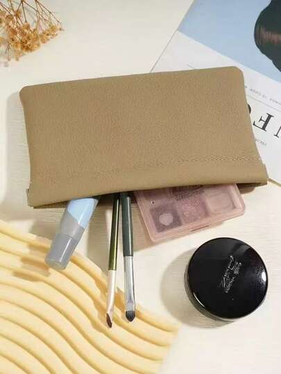Automatisch verschließbare Aufbewahrungstasche, Brillenetui, modische Brillentasche, Kabel- und Handyorganizer-Tasche, Bargeldtasche, Kosmetik- und Augenbrauenstift-Tasche, Geschäfts-Langgeldbörse, große Münzbörse mit Federverschluss. Erhältlich in Pastellfarben und verschiedenen Größen.