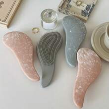 1Pc Marble Texture Hair Comb, Soft Tooth Anti-Freeze Plastic Detangler Brush, INS Style Mini Styling Comb, Ball Tip Smooth Hair Comb, Portable Travel Hairdressing Tool, Essential For Back To School & Vacation, Women Hair Accessories, Edge Control Brush, Curly Hair Styling Comb, Salon Barber Hairdressing Supplies, Multifunctional Daily Hair Care Comb For Ladies - Comb - View 6
