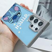 Miniso Ốp lưng điện thoại từ tính trong suốt màu xanh dương hình Stitch của Disney, họa tiết chữ "STITCH", tương thích với Samsung S26 Ultra/S26 Edge/S26 Plus/S26/S25 Ultra/S25 Plus/S25/S25FE/S25Edge/S24Ultra/S24Plus/S24/S24FE/S23FE/S23Ultra/S23Plus/S23/S22Ultra/S22Plus/S22/A15/A16/A17/A35/A36//A54/A55/A56/ Quà tặng Giáng sinh cho bạn gái - trắng - Xem 4