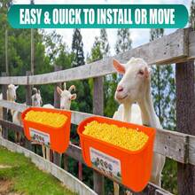 Máng ăn tự động cho gà, vịt, ngỗng, dê, treo trên hàng rào, dung tích lớn. - nhiều màu - Xem 10
