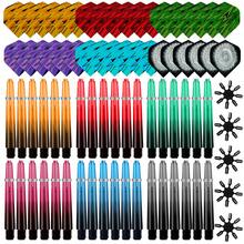 HUANQU 113件套飞镖配件套装，包含36个飞镖镖身、36个飞镖杆、5个镖翼保护套和36个弹簧环，适用于钢针/软针飞镖，提升精准度和控制力，是所有飞镖爱好者的理想之选。 - 彩色 - 查看 1