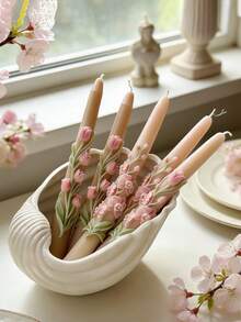 1个浪漫3D长茎花朵硅胶模具，郁金香/兰花造型，可制作蜡烛，易脱模，柔韧可重复使用，适用于香薰蜡烛、波西米亚风家居装饰、石膏工艺品、节日手工礼物、情人节、生日、复活节等场合。 - A - 查看 2