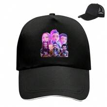 Hasbro Mũ lưỡi trai nhóm nhạc nữ K-POP, in hình hoạt hình dễ thương, kiểu mũ bố có thể điều chỉnh, dây đeo lưới, phù hợp cho các fan nữ tuổi teen. - Một kích cỡ phù hợp cho tất cả - Xem 11