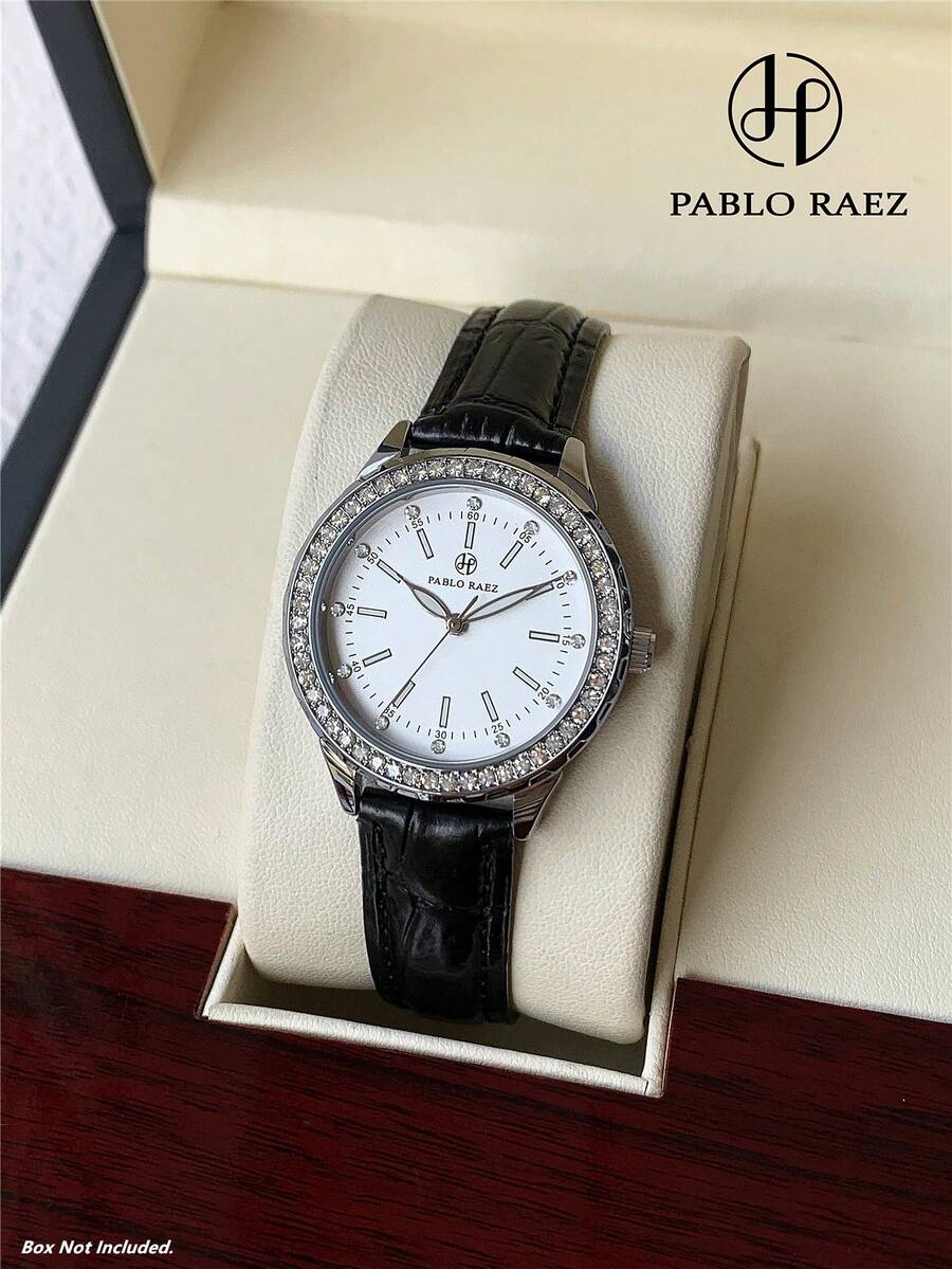 PABLO RAEZ 1pc Elegant Original Women Wristwatch Charming Silver Jewelry Non Tarnish Color Vintage Lady Watch Diamond Stainless Steel Dress Watch Luxury 18K Gold Gorgeous Top Brand New High Quality AAA Design Quartz Clock