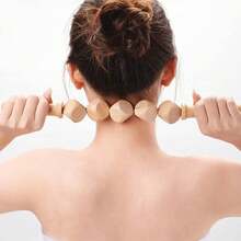 Bộ dụng cụ massage 5 trong 1: Máy massage chân, máy massage lưng, máy massage bàn chân, máy massage bụng, máy massage dẫn lưu bạch huyết bằng gỗ. Dụng cụ trị liệu bằng gỗ giúp giảm căng cơ, định hình cơ thể và tăng cường vóc dáng. Món quà tuyệt vời nhất dành cho phụ nữ, nam giới và các bà mẹ. - Màu be - Xem 3