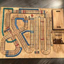 11.81英寸经典克里比奇棋盘游戏，木制克里比奇游戏，陷阱克里比奇游戏，传统棋盘游戏，家庭酒吧游戏 - 彩色 - 查看 4