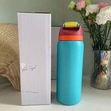 32oz 304 Stainless Steel Straw VacuumOwala Watter Bottle, Men'S And Women'S Car Cup With Leakproof Lid Sports Mug Cup For Hot/Cold Drinks - 彩色 - 查看 16