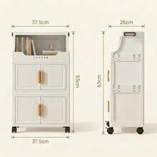 3/4/5 Tier Wheel Stackable Open Top Storage Boxes With Bottom Drawer Large Capacity Rolling Modular Organiser System For Home Kitchen Living Room Bedroom - 3 Tiers - View 4