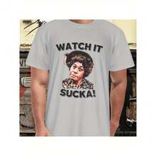 Men's and women's WATCH IT SUCKA T-shirts, made from soft and breathable fabric, these comfortable short-sleeved t-shirts are perfect for summer and make a great birthday gift for anyone - Negro - Ver 8