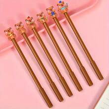 Bộ 5 bút bi đen hình chuột nước sáng tạo, ngòi 0.5mm, bút khô nhanh dễ thương, đồ dùng văn phòng phẩm, thích hợp cho trường học, phần thưởng trong lớp học, quà tặng ngày lễ, bút quà tặng chất lượng cao (Bộ kèm ruột bút) - A - Xem 5