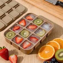 1pc Silicone Lid Tray, Soft And Easy To Demold, Suitable For Transparent Beverages, Milk, Soup And Meal Preparation, Dishwasher And Oven , Reusable - Multicolor - View 3
