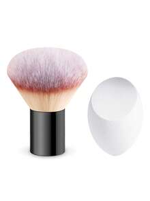 ronshadow Bộ cọ trang điểm: 1 cọ phấn phủ cỡ lớn mềm mại + 1 bông mút trang điểm hình giọt nước, cọ đầu tròn vát chuyên nghiệp dùng để tán phấn toàn mặt, cọ má hồng đa năng, bộ dụng cụ trang điểm cơ bản. - Nhiều màu - Xem 14