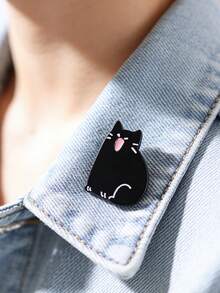 1 chiếc ghim cài áo hình mèo đen dễ thương bằng men, ghim cài áo hình động vật ngộ nghĩnh, huy hiệu cài áo thời trang, ghim cài ba lô, quần áo, trang sức, túi xách, quà tặng tốt nghiệp không thể bỏ lỡ. - Nhiều màu - Xem 1