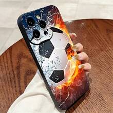 1 chiếc ốp lưng điện thoại TPU mềm chống sốc họa tiết mắt thiên thần hình quả bóng đá mới, tương thích với iPhone 17/11, 16 Pro Max, 16 Pro, 16, 15 Pro Max, 14 Pro Max / Galaxy S25 Series, A16 / Honor X6A, X7B, X8B / 13C, Note 13 - màu đen - Xem 3