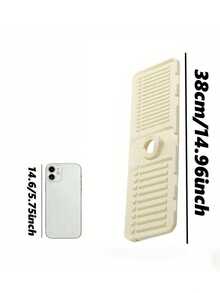 2 miếng chắn nước bằng silicon cho vòi nước - Khay hứng nước nhỏ giọt cho tay cầm vòi nước, khay đựng xà phòng rửa chén, miếng đệm mút phía sau vòi nước, phụ kiện bồn rửa nhà bếp, thảm chống bắn nước, cạnh hẹp có thể cắt tỉa, thích hợp cho bồn rửa phòng tắm, bồn rửa nhà bếp và giá để chén đĩa. - Nhiều màu - Xem 10