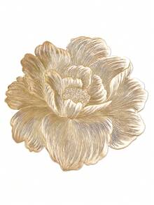 6 Peças Sousplats Redondos de Metal Dourado com Flor, Tamanho 15x15 Polegadas, Sousplats de Flor de Vinil Antiderrapante, Sousplats de Rosa Dourada de PVC, Laváveis e Fáceis de Limpar, À Prova d'Água e Antiderrapante, Adequados para Decoração de Mesa de Jantar em Festas de Casamento e Feriados, Sousplats Laváveis e À Prova d'Água para Decoração de Mesa de Cozinha Interna - Multicolorido - Visão 8
