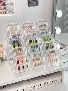 7/5/3-Tier Detachable Multi-Function Storage Rack, Can Hold Perfume, Cosmetics, Glasses, Nail Polish..Essential Oils, Nail Salon Tools & Accessories, Acrylic Material, Large Capacity Design, Suitable For Vacation Beach, Bathroom, Bedroom And Other Places. - Multicolor - View 5