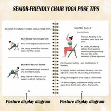 30-Day Chair Yoga Guide, Suitable For Weight Loss, Muscle Strengthening And Flexibility - Beginner-Friendly Exercises, Includes 60 Poses, Suitable For Seniors And Adults, 5.5x8.3 Inches, Green Cover Design, Senior Fitness | Spiral Bound | Spiral Binding, Yoga Exercise Guide - B - View 8