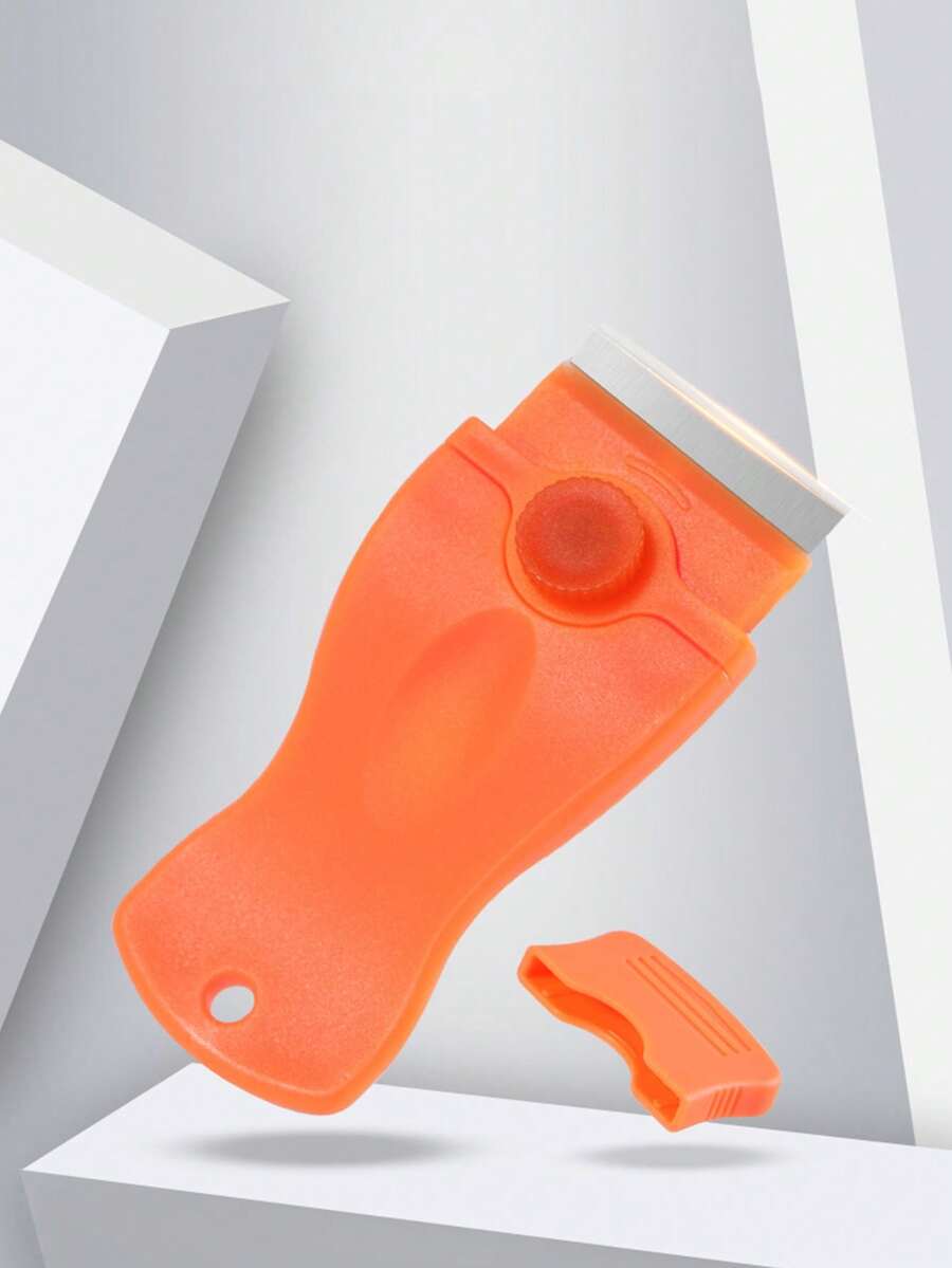 Adhesive Scraper With Cover, Cleaning Scraper, Degumming Scraper, Plastic Scraper, Multi-Function Cleaning Scraper - Multicolor - View 1