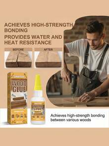 Multi-Purpose Wood Glue, Liquid Patch, Waterproof & Flexible Adhesive For Woodworking - A - View 1