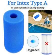 Kit com 4 filtros para piscina – Esponjas de espuma reutilizáveis e laváveis para filtro de banheira de hidromassagem (Azul) - azul - Ver 4